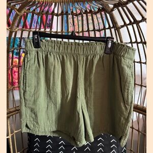High Waist Gauze Shorts